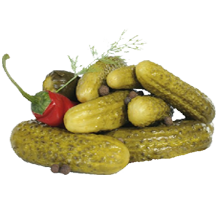 Cetrioli e pomodori salati